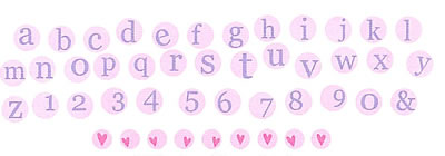 Heidi Grace - Girlfriends - Plastic Stickers Small Circle Alpha  (sold in 3's)